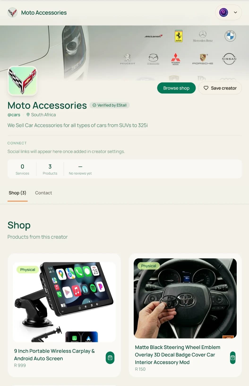 Fresh botanical storefront theme preview
